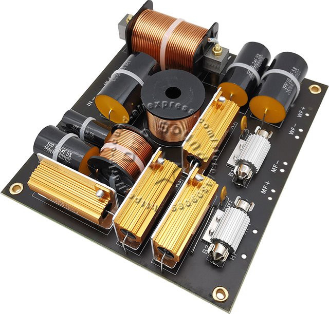 BYEC 1200 W 3-Wege Hi-Fi Frequenzweiche Audio Crossover Board mit Hochtöner-Sicherung für 15-18 Zoll, Multicolour - Bild 1