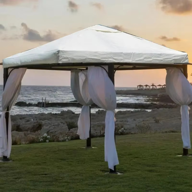Ersatz-Überdachung für Gartenpavillon aus 300D Polyestergewebe, doppelstöckiges Pavillon-Dach für Grillpavillons, B/B/H: 3 x 3 m - Bild 4