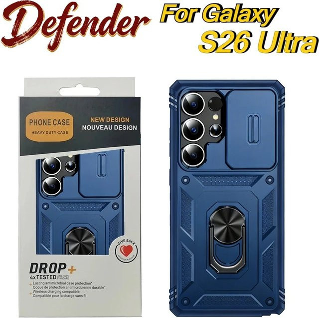 Heavy Duty Armor Defender OTT-BOX Schutzhülle für Samsung Galaxy S26 Ultra, S25 FE Edge, S24 und S23 Plus mit Ringhalter in Grün oder Blau - Bild 1