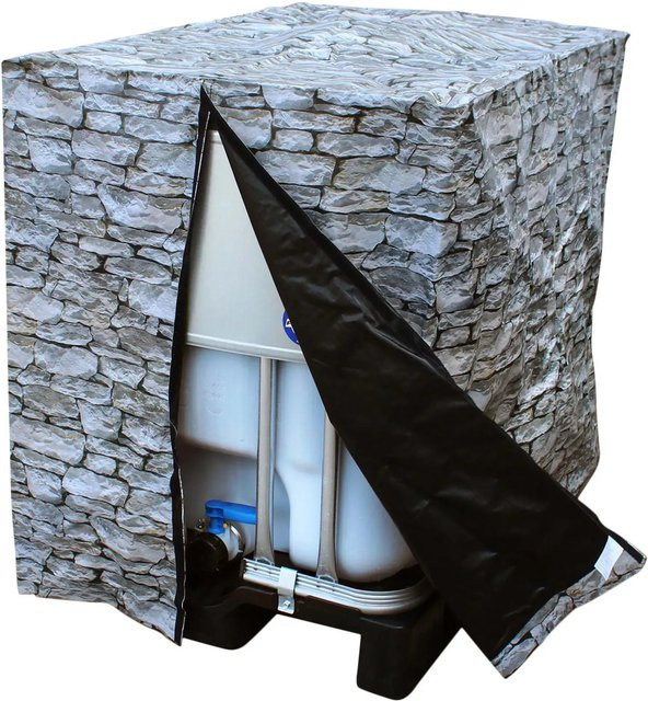 IBC Design-Cover Rocky Dekor-Haube für 600 Liter IBC-Container - Bild 1