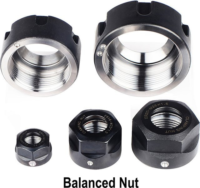 DREANIQUE Präzisions-Spannzangenschraubmuttern für CNC-Fräs- und Gravurmaschinen, passend für ER11, ER16, ER20, ER25 und ER32 - Bild 1