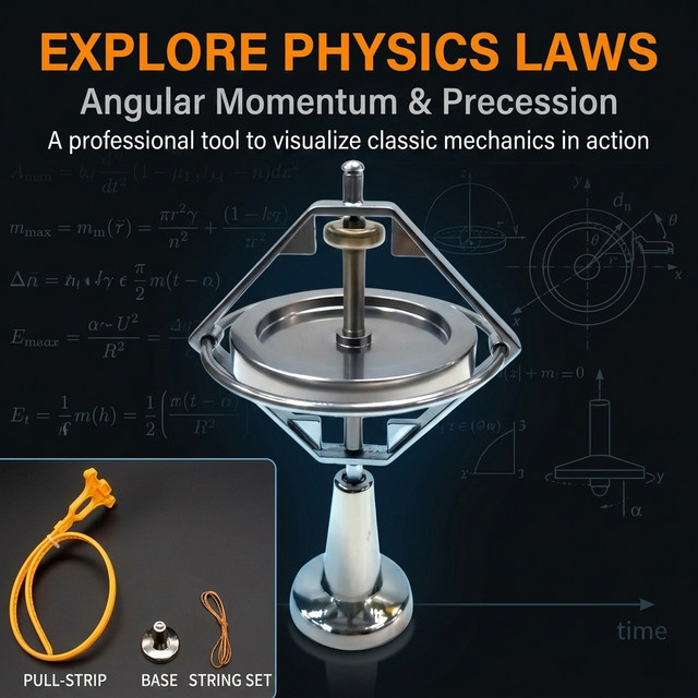 Meade Mechanischer Gyroskop-Rahmen, Metall, STEM-Physik-Spielzeug - Bild 1