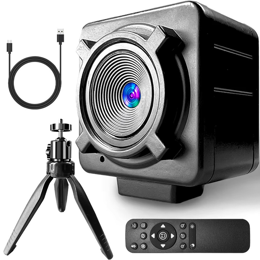Sherway 4K UHD Webcam in Schwarz mit Autofokus, Fernbedienung, Stativ und Mikrofon für Livestreaming und Videoanrufe - Bild 5