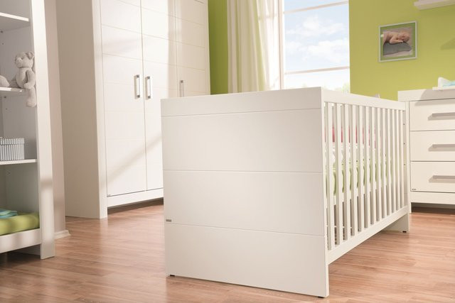 Babybett PAIDI FIONA in Weiß, Modernes Design für Babys, Maße: 70 x 140 cm - Bild 1