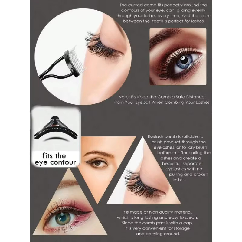 RUZOFO Wimpernkamm-Separator, gebogen, mit Staubschutz - Bild 2