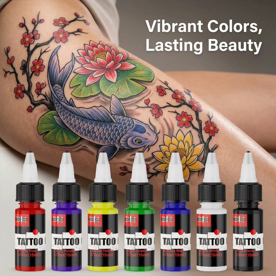 DMTATTOO Tattoo-Tinte, 15 ml, 7 Farben, Unisex - Bild 2