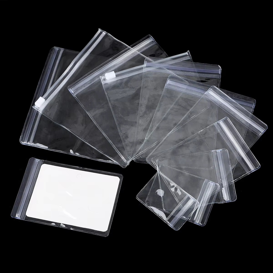 Beadia Schmuck Organizer Beutel aus transparentem PVC für Ohrringe, Anhänger, Halsketten und Armbänder, 50 Stück - Bild 2