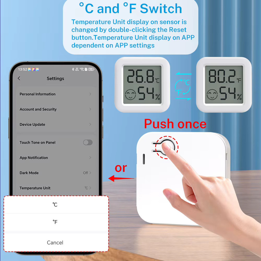 RightSitu Mini Zigbee 3.0 Temperatur und Feuchtigkeit Sensor in Weiß für Smart Home mit Tuya Alexa Unterstützung - Bild 5