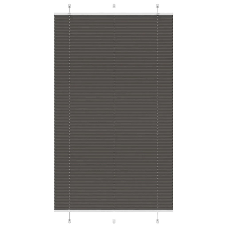 vidaXL Plissee Schwarz aus Polyester, semi-transparent, B/H: 120 x 200 cm - Bild 2