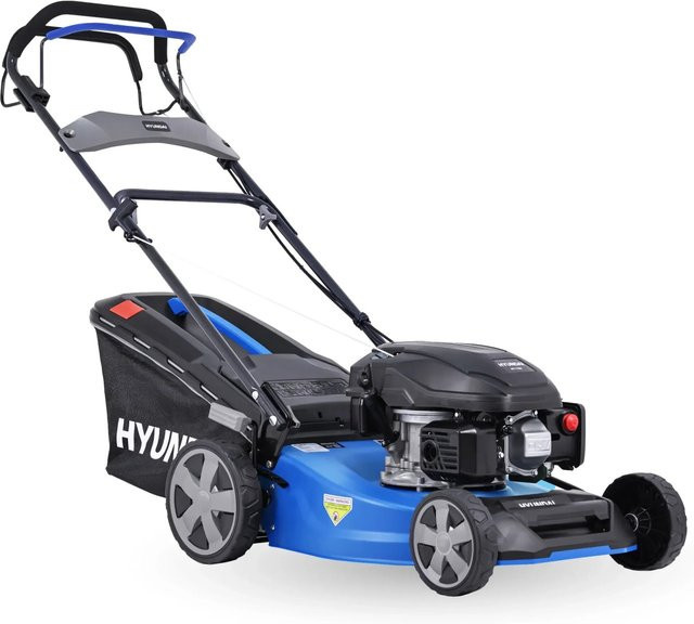 Hyundai Benzin-Rasenmäher LM4622G in Blau mit 46 cm Schnittbreite und Mulchkeil - Bild 1