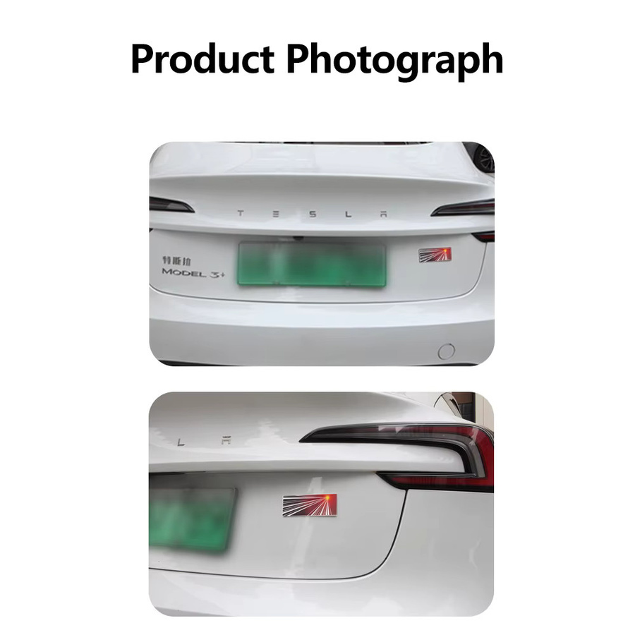 HEENVN Tesla Plaid Logo Heckemblem Aufkleber für Model 3, S, X und Model Y Juniper - Bild 4