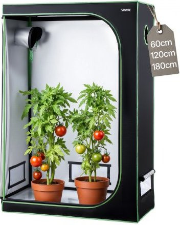 VEVOR Growzelt aus hochreflektierendem 600D Mylar mit Beobachtungsfenster und Bodenwanne, B/T/H: 120 x 60 x 180 cm - Bild 1