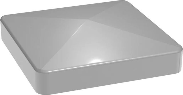 GroJa Alu-Steck Pfostenkappe für Alu-Steckzäune in Silbergrau, B/T: 7 x 7 cm - Bild 1
