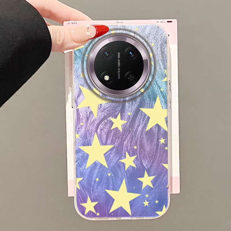 Glitzernde Handyhülle mit Sternen-Gradient für Honor Magic 7 Lite, X9C, X9A, X8A, X8B, 200 Pro und 400 in Silber und Multicolour, stoßfeste Schutzhülle - Bild 2