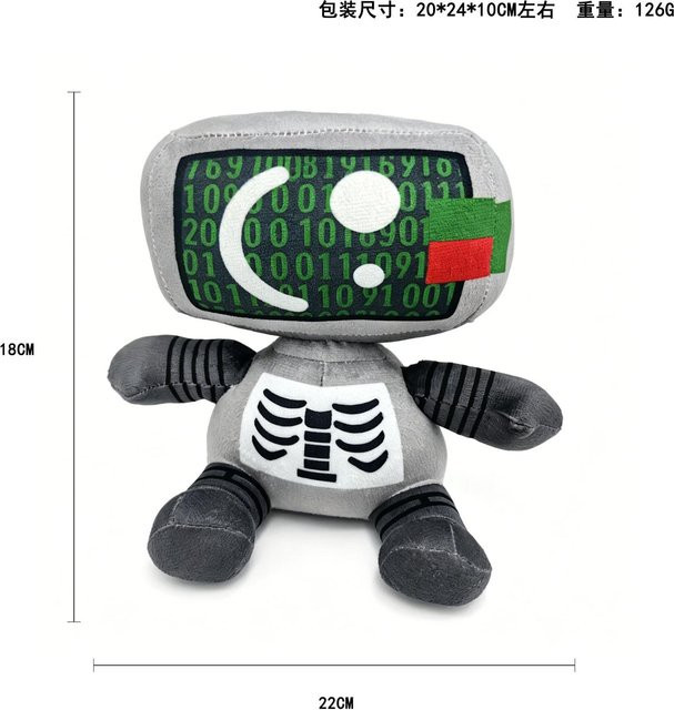 Yiran toy Killdroid Würfel des Todes, Plüschpuppe, grau, ab 14 Jahren - Bild 1