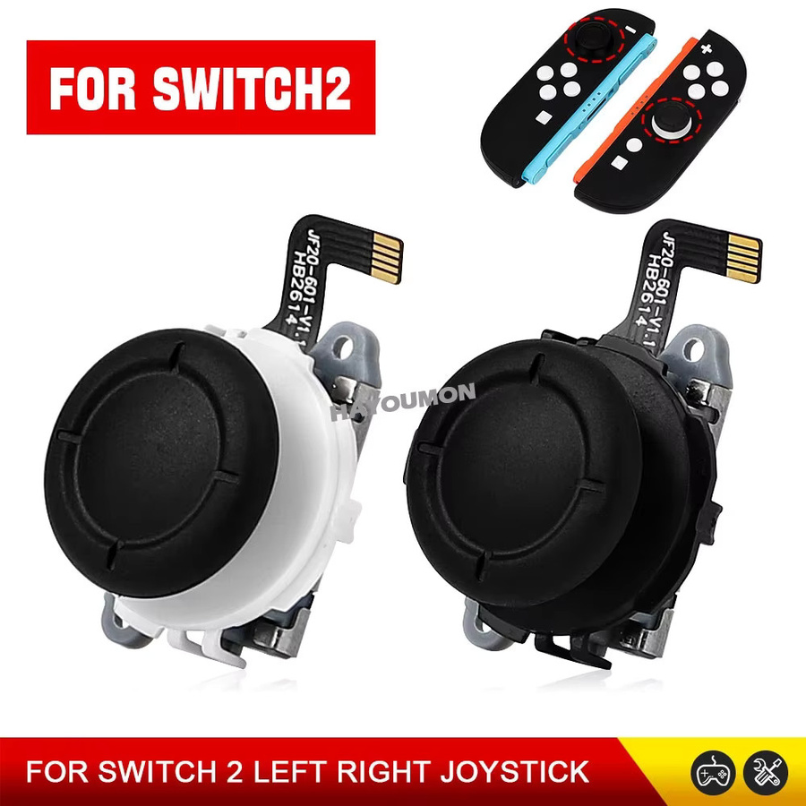 Pogopirate Ersatz-Joystick TMR 3D Analoger Daumenstick für Nintendo Switch in Schwarz und Weiß - Bild 2