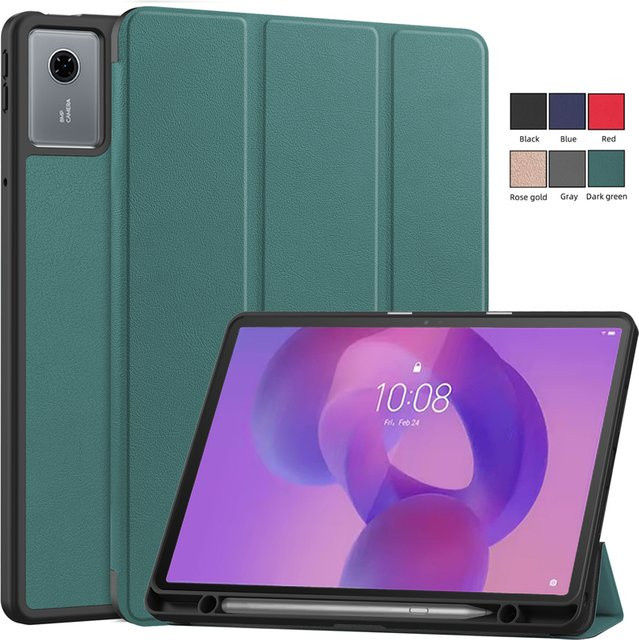 Magnetische Leder Smart Cover Schutzhülle für Lenovo Idea Tab 11 TB336FU und Xiaoxin Pad 11 2025 TB335FC mit Stifthalter in Gold - Bild 1