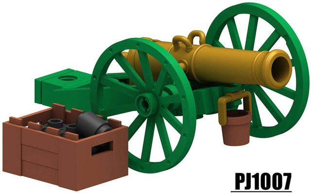 MOC Mittelalterliche Militär Napoleonische Kanone, Bausteine, ab 6 Jahren - Bild 1