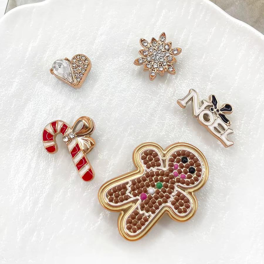 9 Stück Schuhanhänger, Weihnachtsstil, wasserdicht, ABS - Bild 2