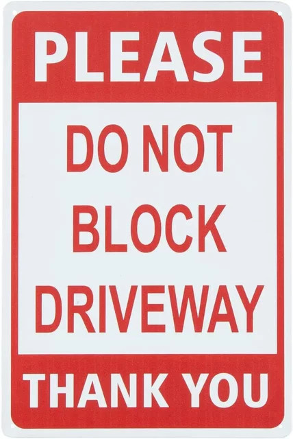 Potdemiel Thank You No Parking Schild aus Metall im Vintage-Design für Außenbereich, Straße und Hof - Bild 1