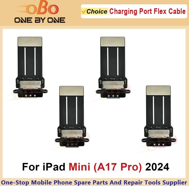 Apple iPad Mini A17 Pro 2024 7. Generation USB-Ladeanschluss Dock-Connector Flexkabel Reparaturteil in Grau und Weiß - Bild 1