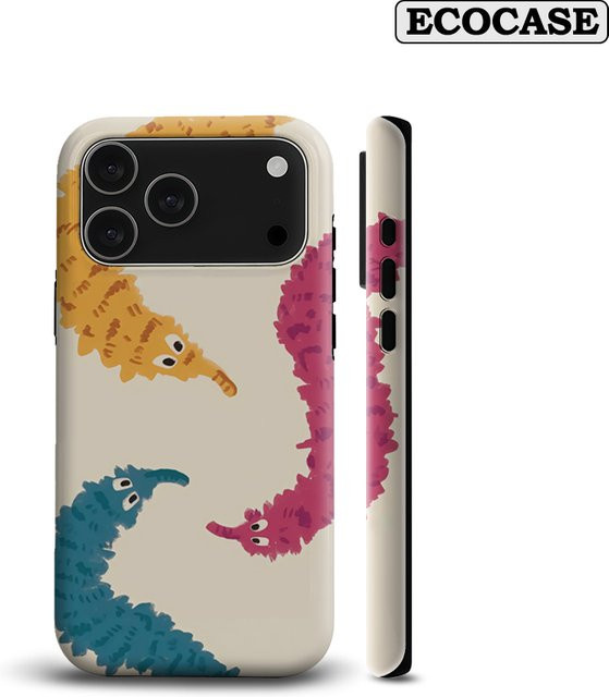 Potdemiel Magnetische Handyhülle mit Raupenmuster für iPhone 17 16 15 14 13 Pro Max Plus in Multicolour - Bild 1