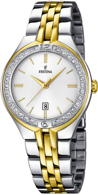 Festina Mademoiselle Damenuhr, Quarz, Edelstahl, Silber, 32 mm, 5 ATM - Bild 1