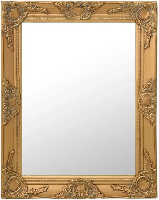vidaXL Wandspiegel im Barock-Stil in Gold, Rechteckig, B: 50 cm, H: 70 cm - Bild 1