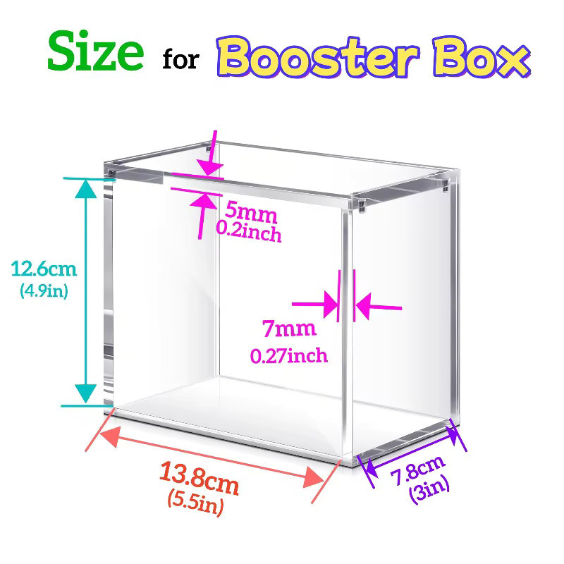 PGY Stapelbare Acryl-Vitrine für Booster-Boxen und ETB, Transparent mit Magnetverschluss - Bild 1