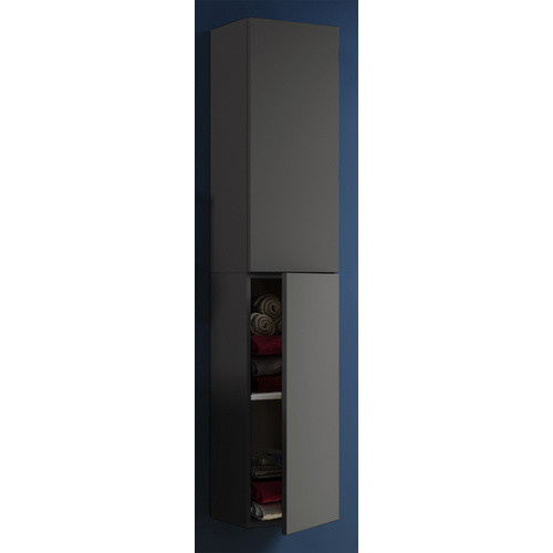 VCM Hochschrank Lendas in Anthrazit mit mattem Finish, Breite: 33 cm, Höhe: 150 cm, Tiefe: 22 cm - Bild 2