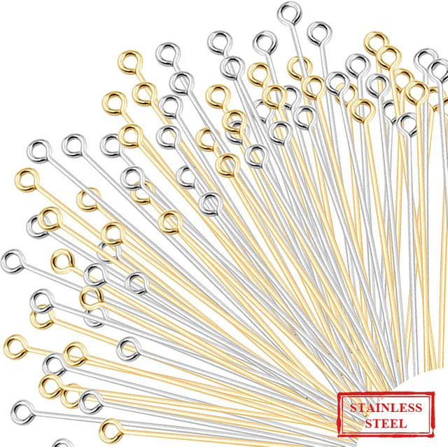 SMI Fine Auge Kopf Pins Edelstahl, Gold Farbe, Unisex - Bild 1