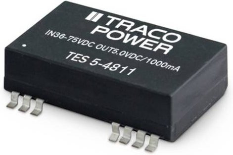 TracoPower TES 5-2411 DC/DC-Wandler SMD 24 V/DC auf 5 V/DC 1A 5W in Schwarz - Bild 1