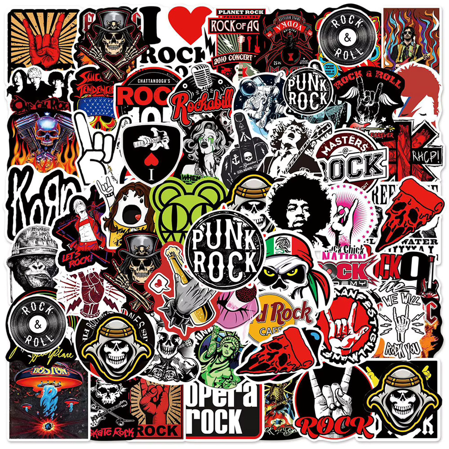 Rspctou Punk Rock Band Aufkleber Set, Mehrfarbig, Musik Sänger Graffiti Sticker für Schreibwaren, Koffer und Telefon - Bild 2