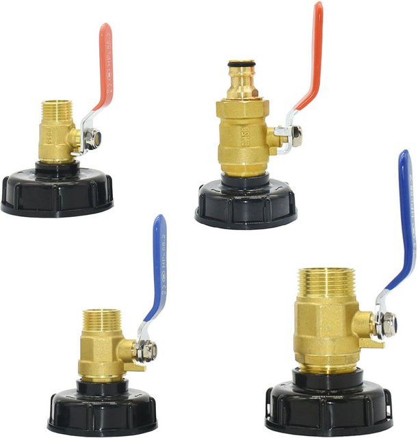 ZWDZJL Messingventil Adapter für IBC Tankhahn mit Außengewinde S60, Gold - Bild 1