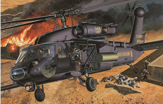 Academy AH-60 L DAP, Fahrzeuge, Kunststoff, Schwarz - Bild 1