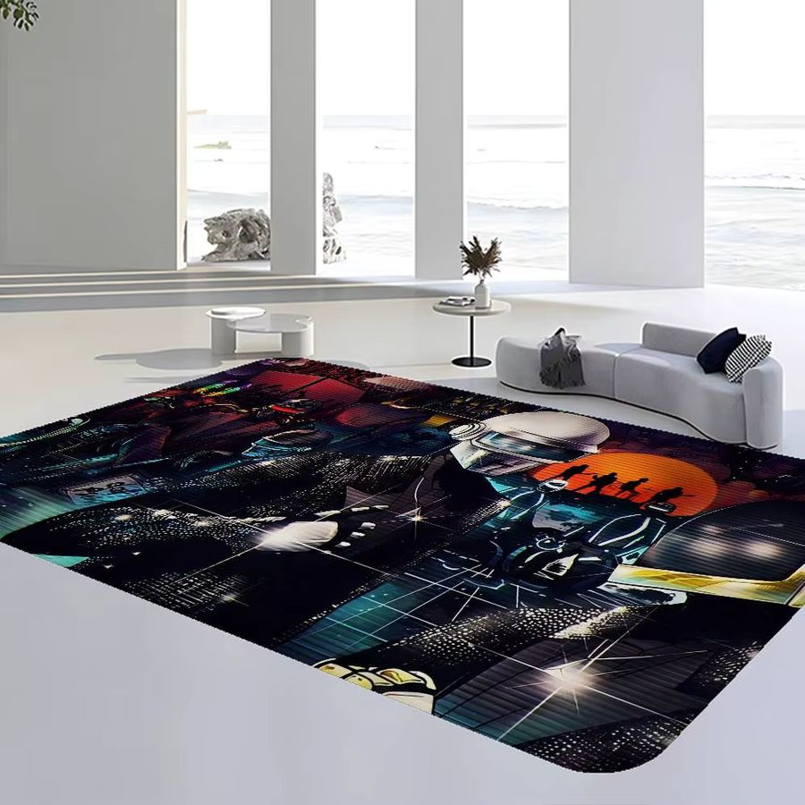 Potdemiel Fußmatte Daft Punk Design, rutschfest und waschbar, Willkommensmatte für Wohnzimmer, Küche oder Eingangsbereich - Bild 4