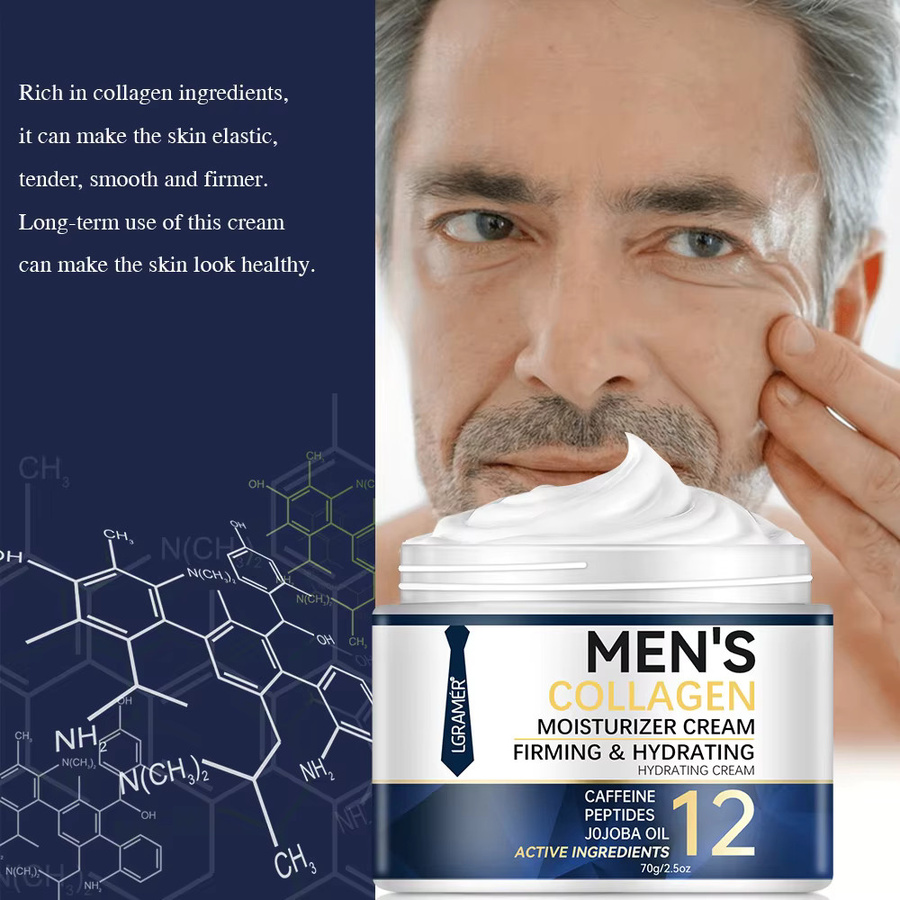 LGRAMER Retinol Creme für das Gesicht, Herren, mit Kollagen, reife Haut - Bild 5