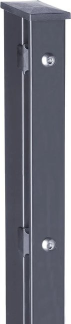 Deutsche Zauntechnik Pfosten Typ VAP aus Stahl in Anthrazit, Höhe: 200 cm - Bild 1
