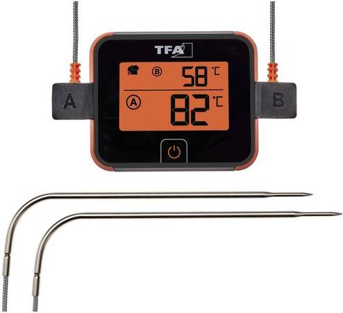 TFA Dostmann 14.1514.10 Digitales Grill-Thermometer mit App-Steuerung und WiFi in Schwarz - Bild 1