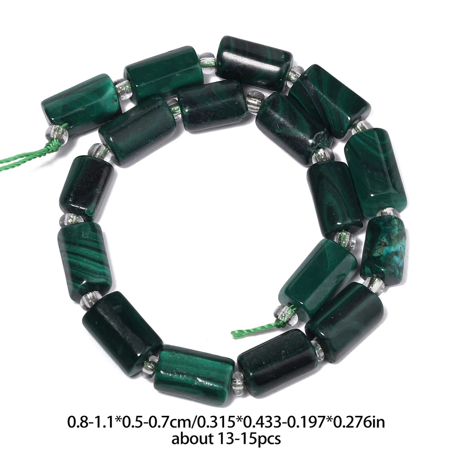 nociuciu Perlen Malachit, Zylinder Form, 8-11mm, Unisex - Bild 4