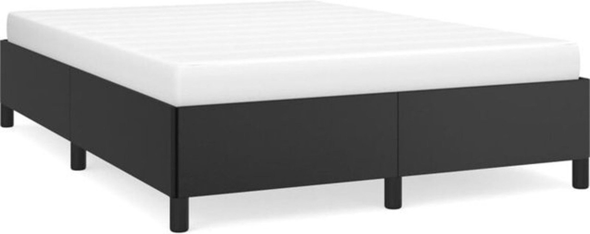 vidaxl Polsterbett aus Kunstleder in Schwarz B/T/H: 140 x 190 cm - Bild 1