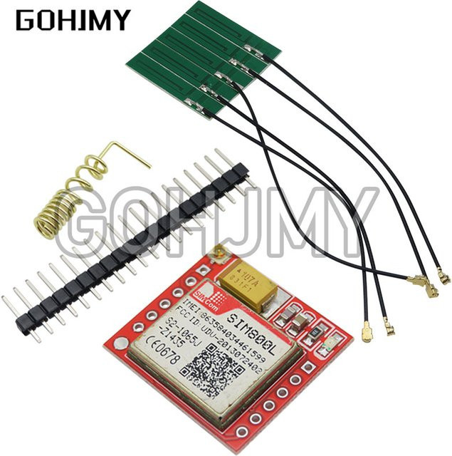 SIM800L GPRS GSM Modul mit Micro SIM Karte und Antenne für Arduino und Smartphone, Quad-band TTL Serial Port PCB Modul von GOHJMY - Bild 1