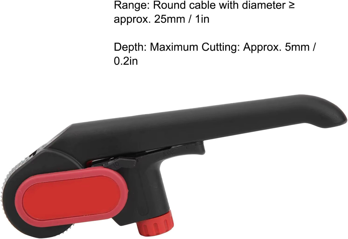 Schneider Electric Manueller Kabelabisolierer Längsschneider in Schwarz mit austauschbarem Durchmesser ab 25 mm und PG5-Anschluss - Bild 2