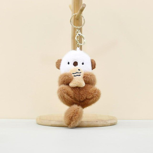 Rd lala Taschenanhänger Mini Otter Plüschtier, beige, Unisex - Bild 1