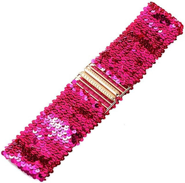 CanaleMee Taillengürtel Pailletten, Goldene Schnalle, Damen, 60x6cm - Bild 1