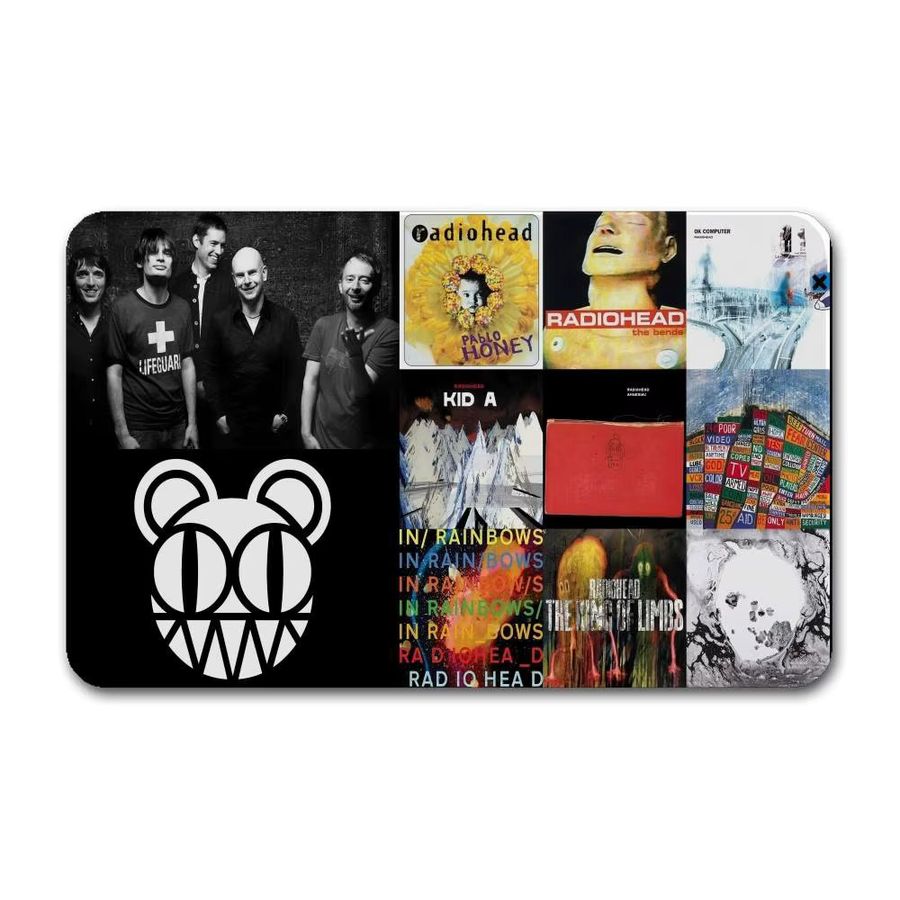 Potdemiel Radioheads Musik-Kunst-Bodenmatte in Multicolor, rutschfester Retro-Teppich für Wohnzimmer und Küche - Bild 7