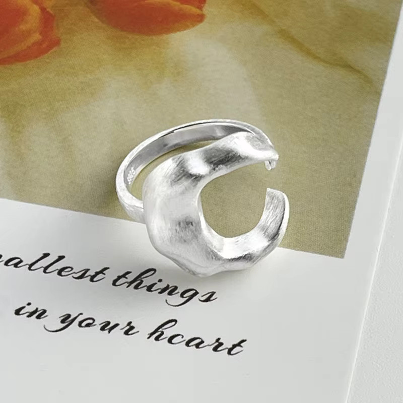 Xiyanike Fingerringe, Halbmond Manschette, Silber, Damen - Bild 4