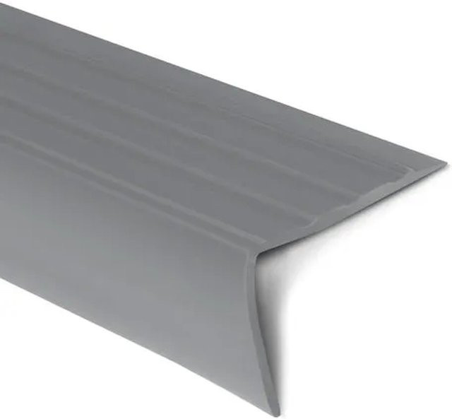 KARAT Stufenkantenprofil Toronto Treppenkantenprofil aus PVC in Grau, H x B x T: 2,5 x 4,0 x 1000 mm - Bild 1
