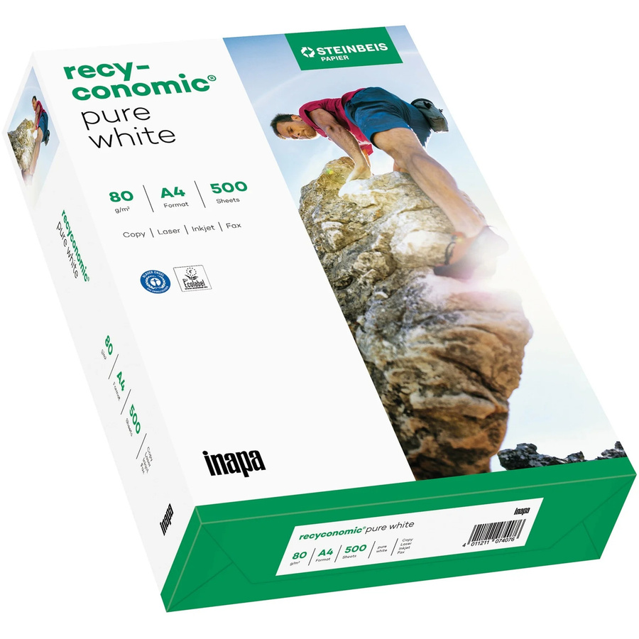 Recyconomic A4 Papier in Weiß, matt, 80 g/m², 500 Blatt - Bild 1