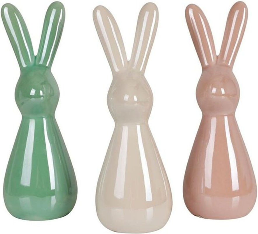 Buri Keramik Osterhase Figur in Mehrfarbig als minimalistische Dekoration für dein Zuhause - Bild 1